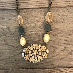 Anthropologie stone and rhinestone necklace
